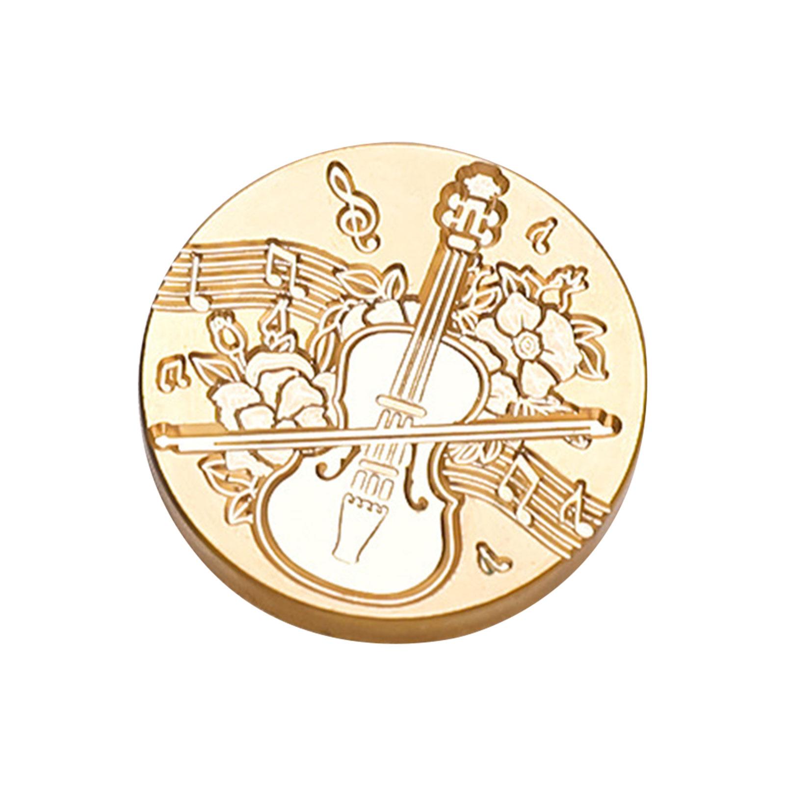 

Печать из сургуча для запечатывания конвертов, приглашений, для DIY скрапбукинга, на музыкальную тематику, сменная головка для сургучной печати B