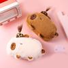 Cartoon Plush Pencil Bag Plush Pen Pouches Zippered Pen Case Big Capacity Stationeries Bag for Kid Gift