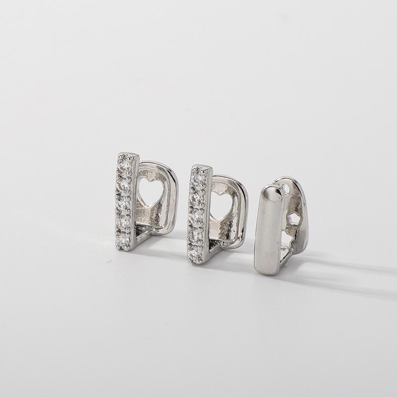 Hot Selling Halloween Hip Hop Grillz: Real Gold Plated Copper, Punk Zircon Paved, Big Gold Tooth Jewelry.