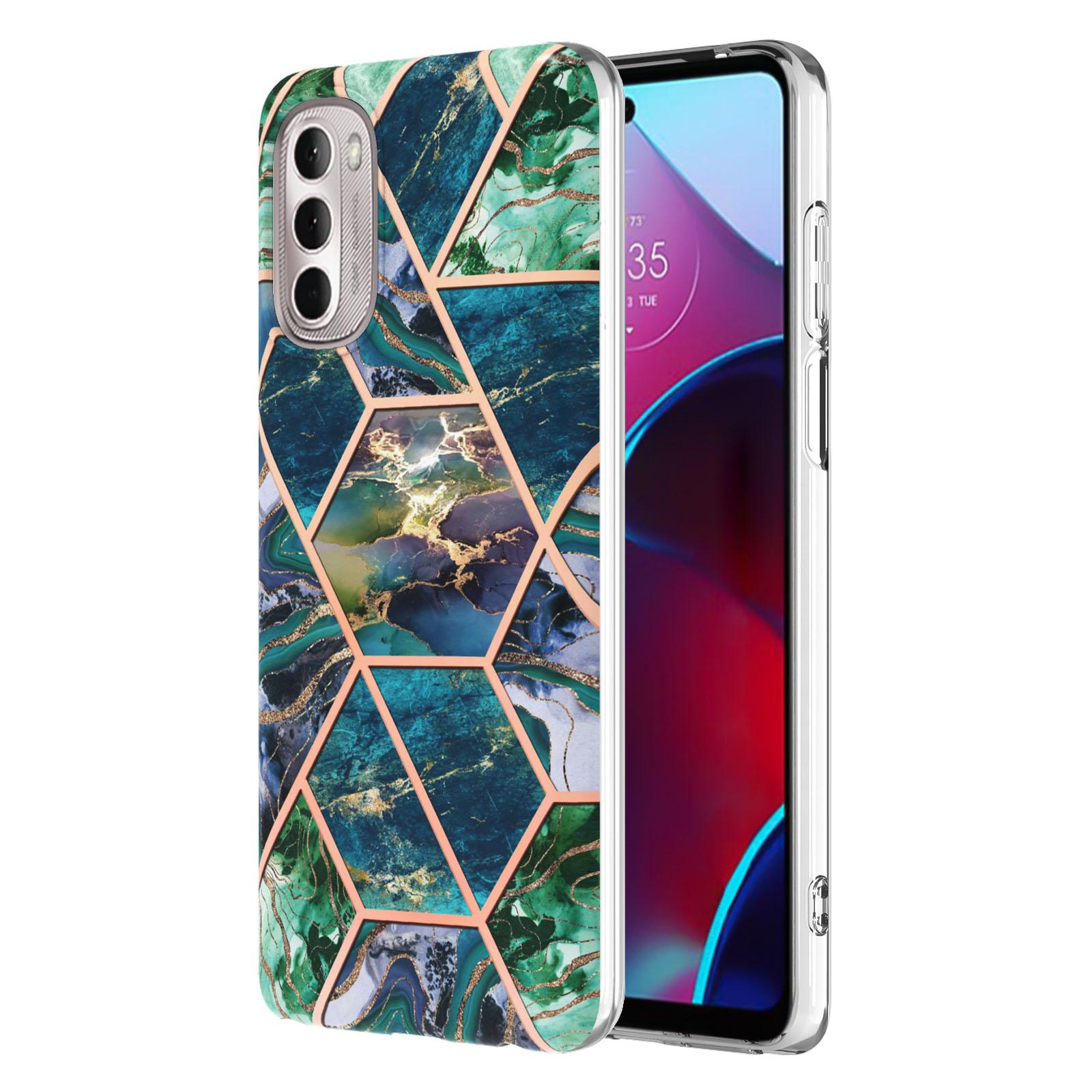 

Для Motorola Moto G Stylus (2022),G31,G41,G200,G50,G51,G71,E20,E30,E40...Красочный мраморный узор, украшение в форме, ультратонкий мягкий чехол для телефона Motorola Moto G200 5G темно-синий