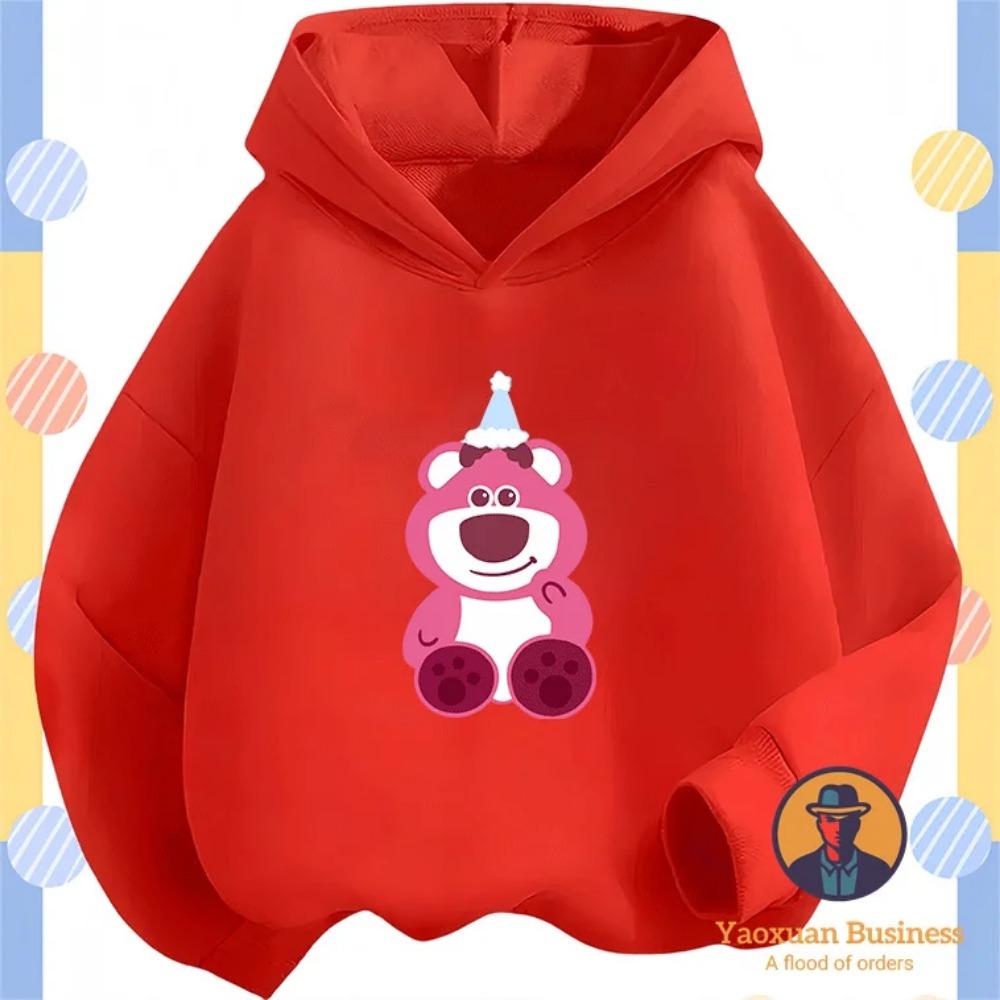 2025 Новое поступление Медведь Обнимашки Детская Толстовка для Мальчиков Девочек Милый Мультяшный Принт Ветрозащитная Теплая Осень Зима Стильная 110