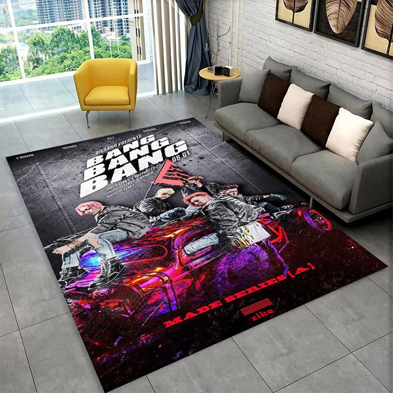 Kpop Bigbang G Dragon Music Star Carpet Rug for Playroom Bedroom Living Room Sofa Home Decor,kid Area Rug Non-slip Floor Mat