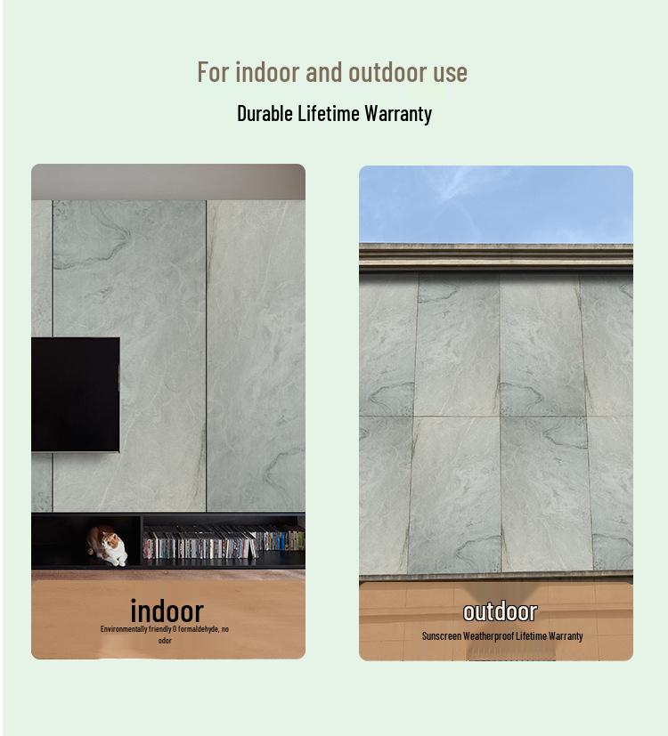 Slate Soft Ultra-thin Bendable Porcelain Panel for Indoor/Outdoor Walls