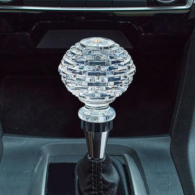Transparent Acrylic Diamond Shape Auto Gear Stick Shift Knob Lever Shifter Handle for Manual Automatic Trans Car Accessories
