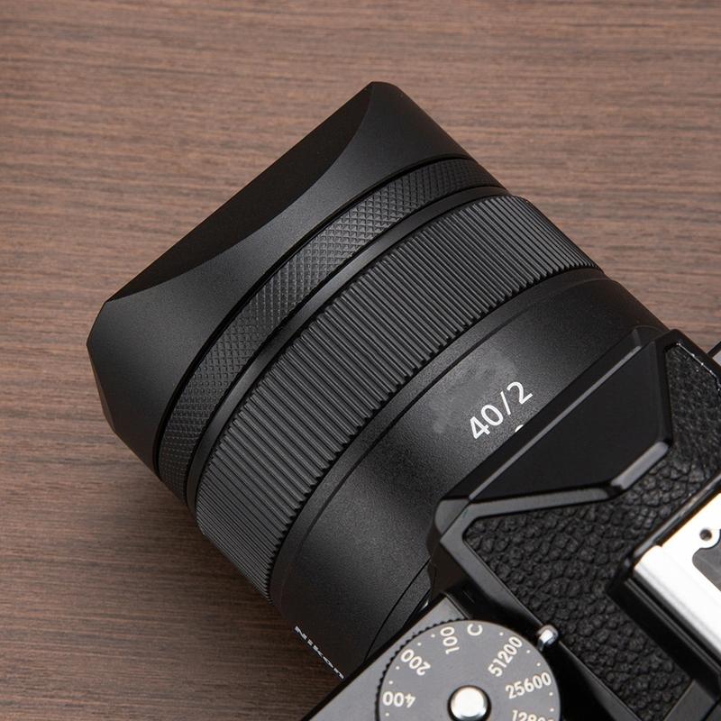 LH-N52 Z28F2.8 Lens Hood for Nikon ZF ZFC Z40F2 Z28F2.8 28F2.8SE 40F2SE Aluminum Metal Camera Lens Hood with 52mm Adapter Ring