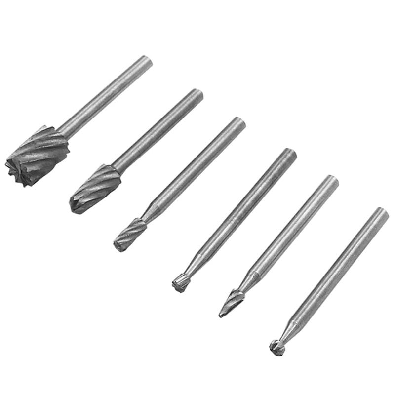 Döner Aletler Özel Koltuk Özel Konum Belirleyici Boynuz Sabit Taban 7 ADET HSS Ahşap Freze Kesici Seti Tungfull Dremel Aksesuarları