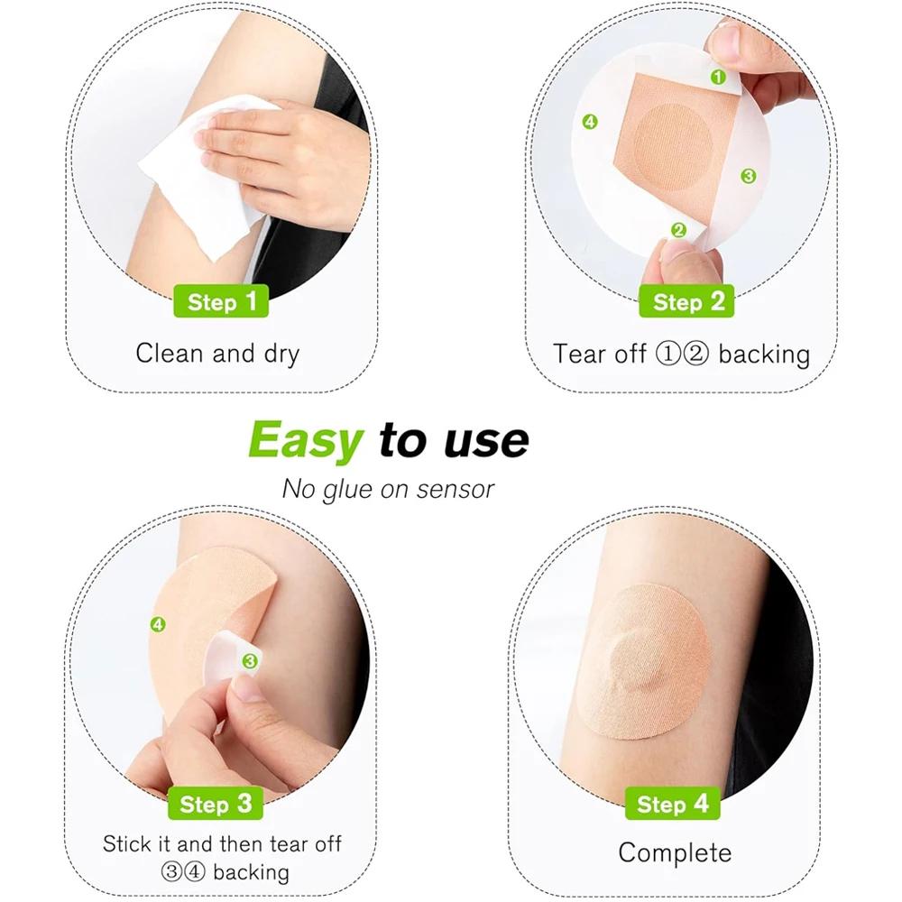 10Pcs Waterproof Cgm Patches Libre 1 2 3 Pro Dexcom Guardian Sensor Covers Sweatproof Adhesive Protectors