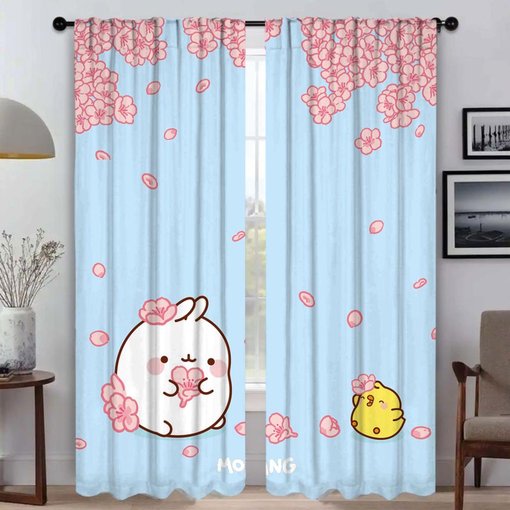 M-Molangs Blackout Curtain for Room 2 Panel Anti-mosquito Curtains Halloween Decoration Blinds Partition Tulle for Bedroom Child