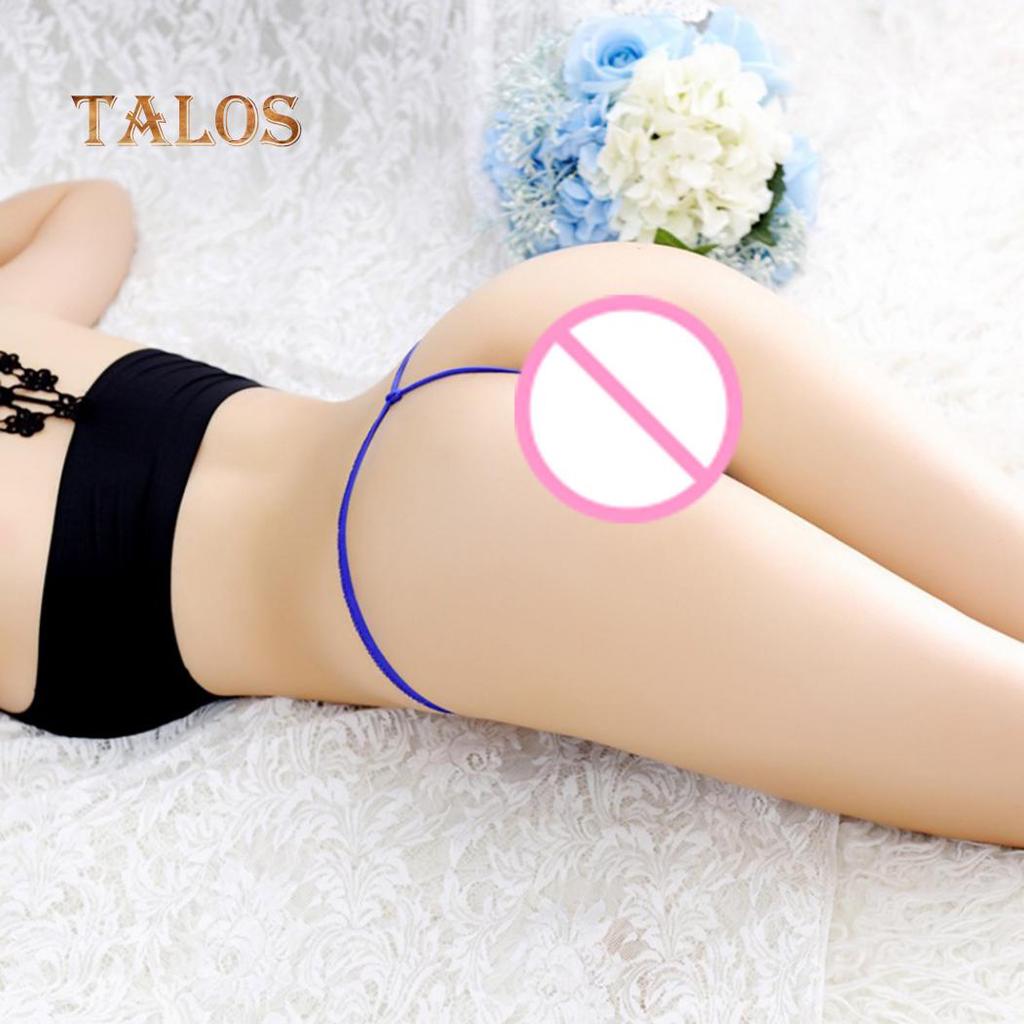Sexy Women Solid Color Honeymoon G-String Heart Shape Underwear Thong Panties Low Waist Briefs