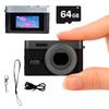 Mini Toy Camera, Mini Digital Camera, Type-C Compatible, 1080P, 12MP, 64GB Card Included, Video Recording, 0.96-inch Screen, Kids Camera, Retro Design