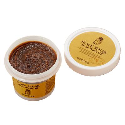 SKINFOOD Maschera Zucchero Nero Wash-Off, 1 confezione, 1 pezzo
