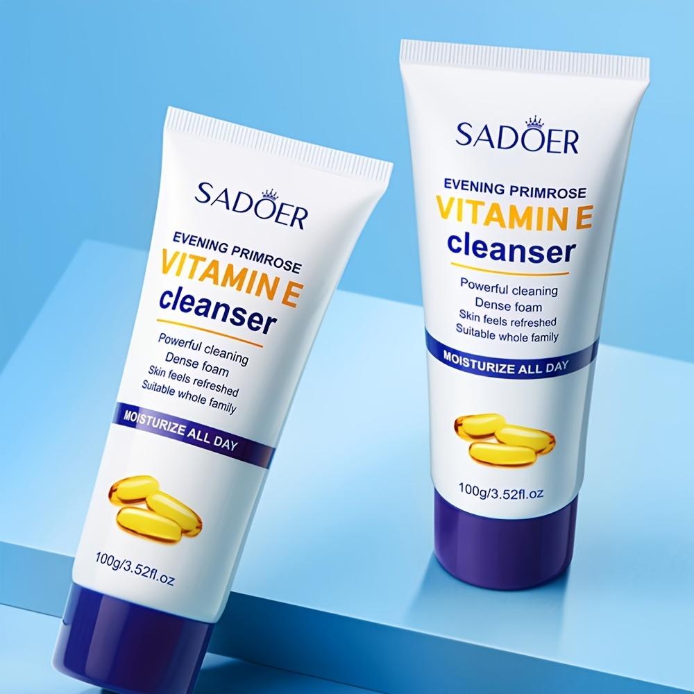 1pc SADOE Evening Primrose & Vitamin E Gentle Exfoliating Cleanser with Glycerin & Allantoin | Evening Skincare Routine | Cleanser for Acne