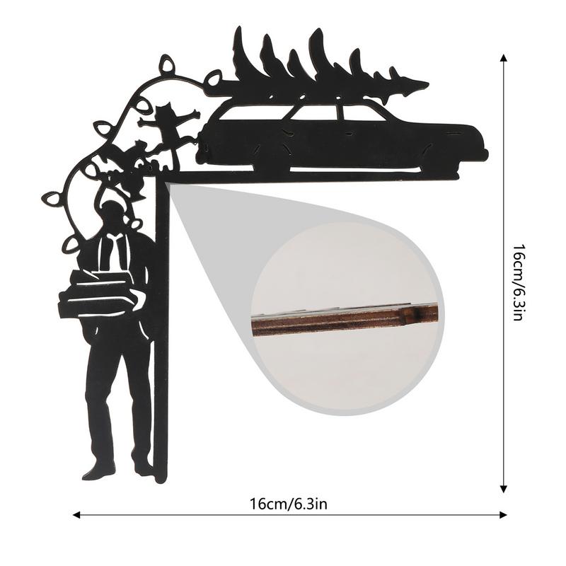 Door Topper Decorations Wood Door Frame Sculpture Christmas Top Door Frame Corner Sign Silhouette For Window Craft