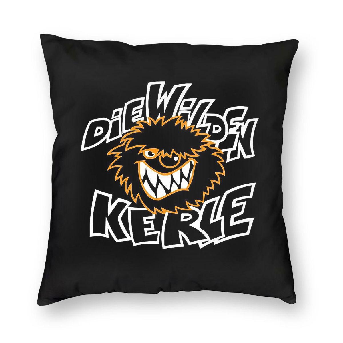 Die Wilden Kerle Pillowcase Polyester Linen Velvet Creative Zip Decorative Car Cushion Cover Peach skin 18*18(CM)-1Pcs