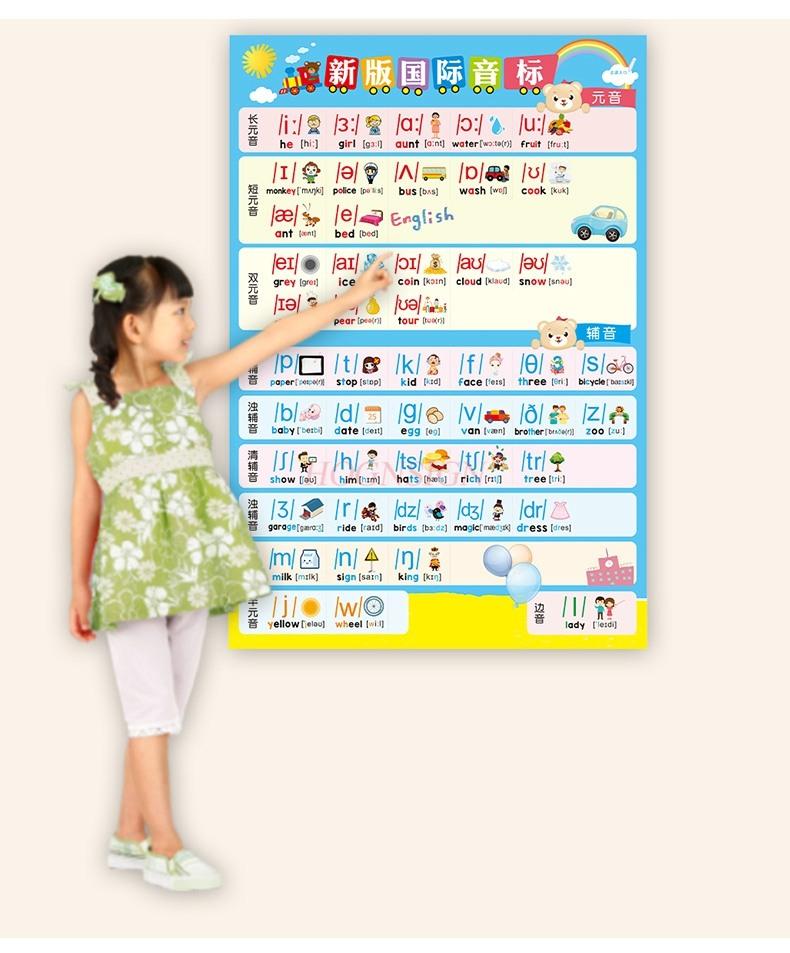 The Latest Version Of 48 English International Phonetic Alphabet Audio Wall Charts For Elementary School Students' Word Learning