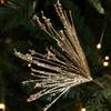 2pcs 35cm Glitter Wheat Ear Stems Floral Arrangements Festive Floral Stems  Christmas Decor