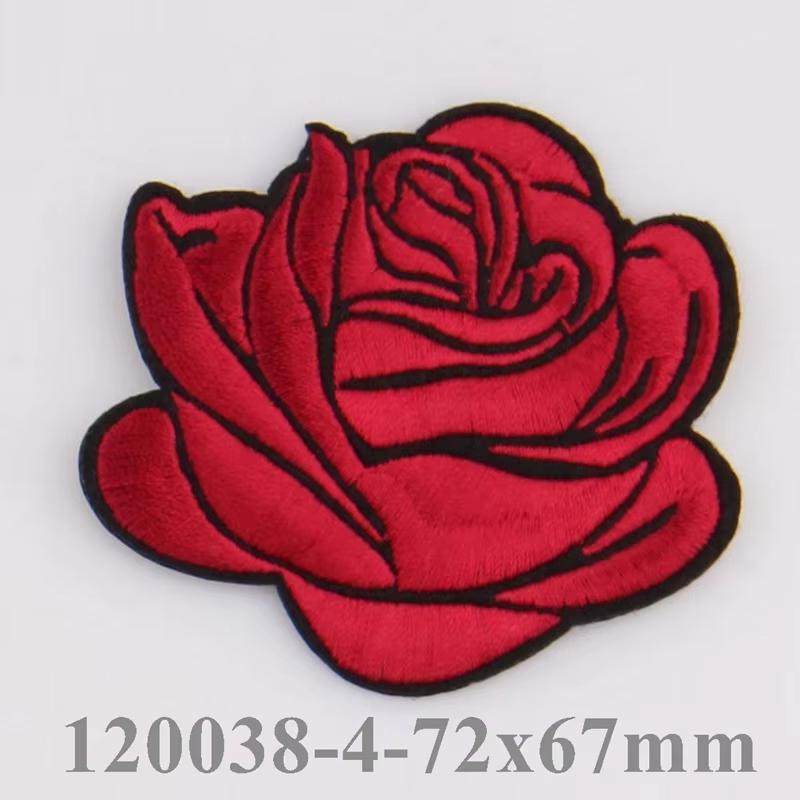 10Pcs Flower Rose Iron on Patches Embroidered Sew on Patch Appliques Patch for Clothing Jackets Backpack Repairing Decorations