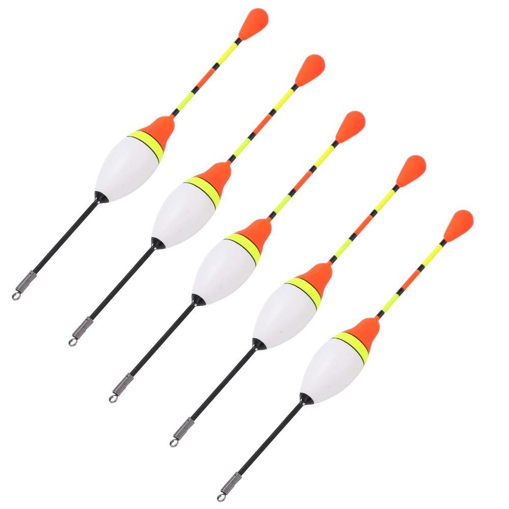 20PCS 14.3cm Fishing Floats Oval Shape Fishing Slip Bobbers Durable Fishing Bobbers Outdoor Fishing
