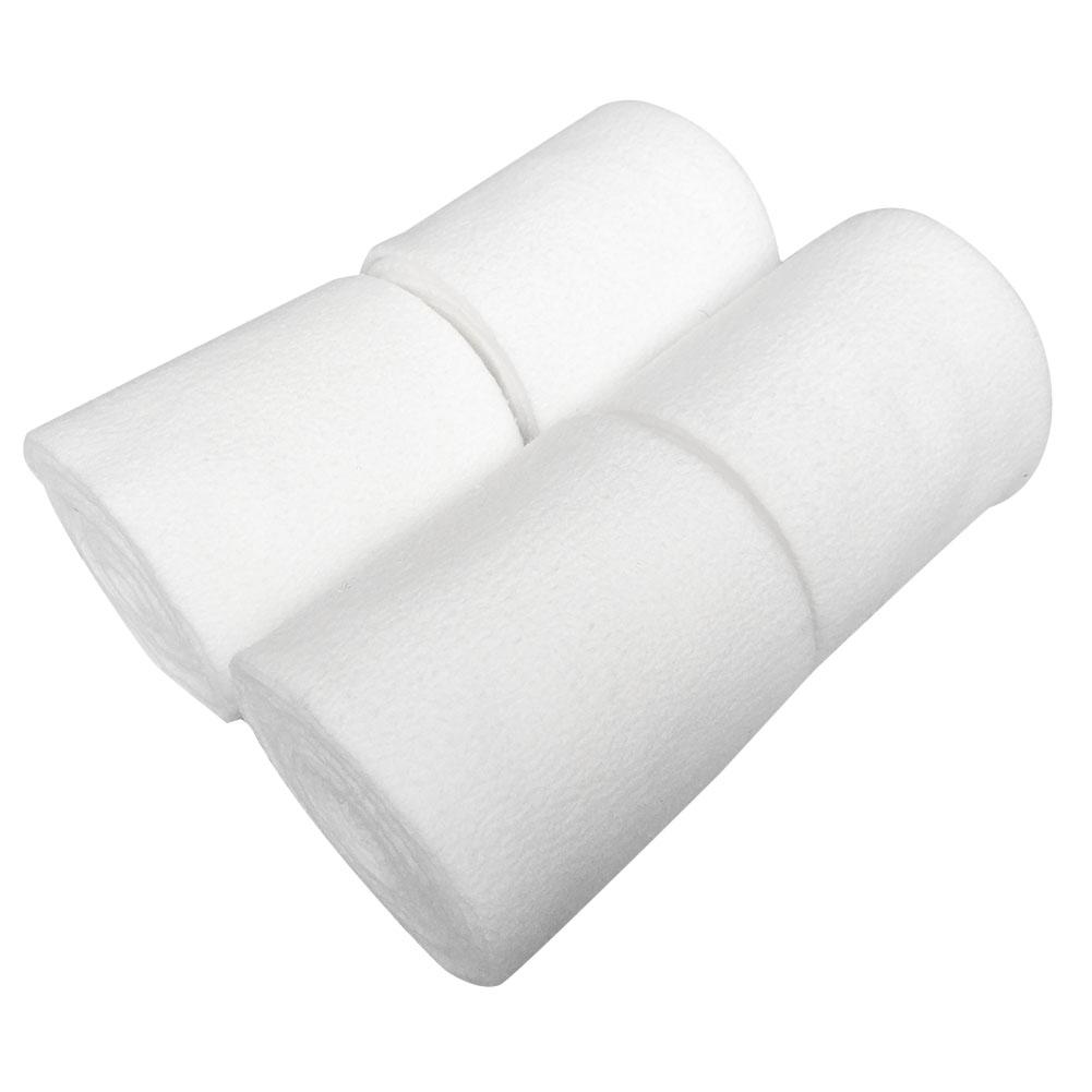 4 Rolls White Thicken Fleece Horse Leg Wrap Bandage Boot Protection Support Professional Equestrian