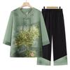 Elderly Women's Chinese Style Floral Summer Top