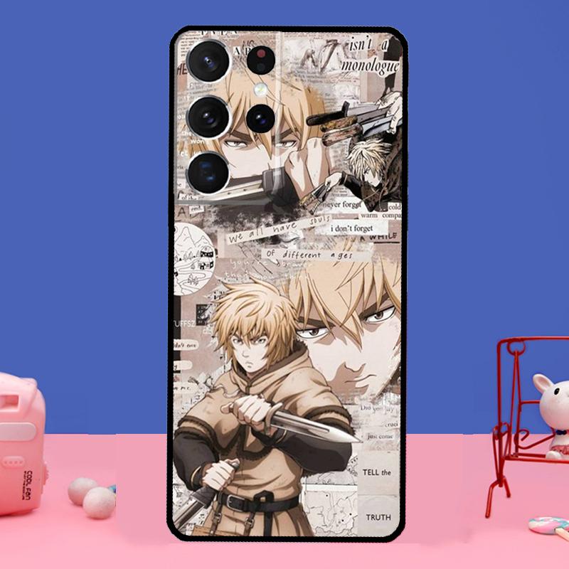Thorfinn Vinland Saga Anime Phone Case For Samsung Galaxy S21 Ultra S20 FE S8 S9 S10 S22 Plus Note 20 Ultra Full Cover