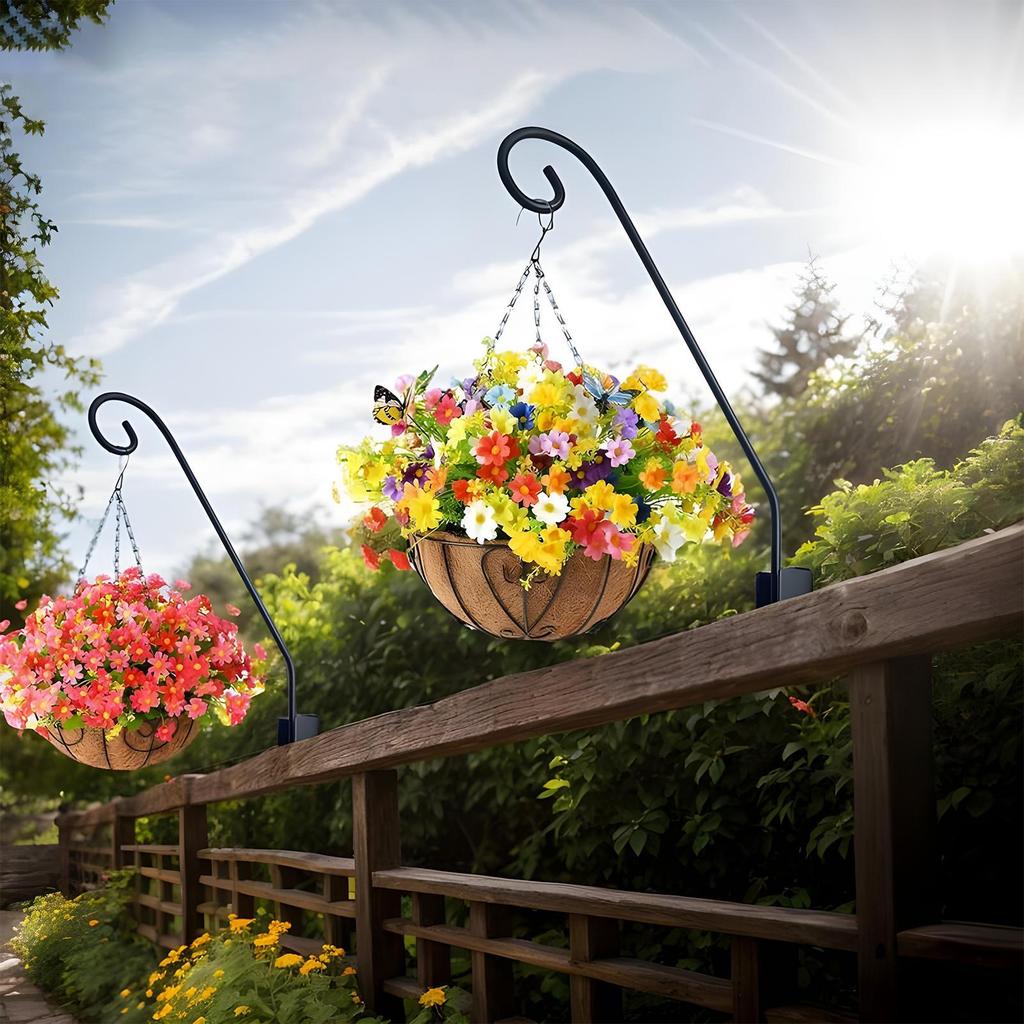 32 Inch Bird Feeder Hanger for Deck Railing, Clamp-On Heavy Duty Hook, Outdoor Suet Bracket for Patio Balcony Garden stand