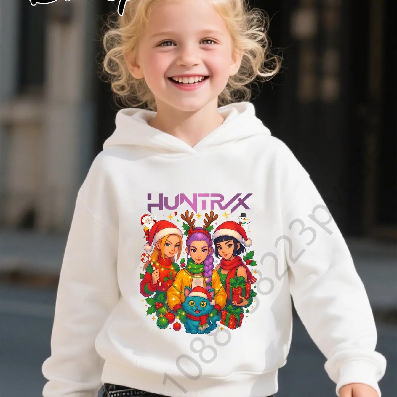 

Y2K KPop Demon Hunter Christmas Hoodie Teen Girls Boys Rumi KPop Demon Hunter Hoodie Sweatshirt Fall Casual Top Holiday Gift 110
