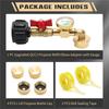 A84X-7PCS 90 Degree Propane Refill Pressure Adapter With Valve And Gauge Sets For QCC1 Propane Tank
