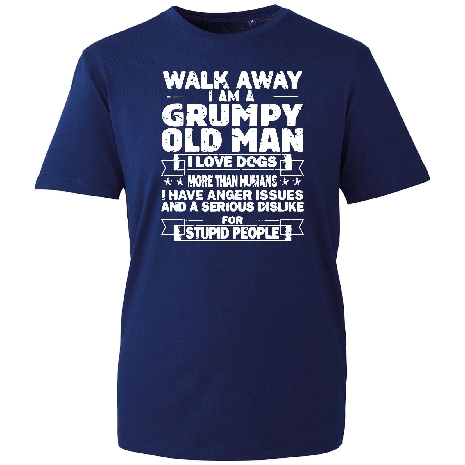 Grumpy Old Man Loves Dogs More Than Humans T-Shirt, Funny Dog Lover Unisex Tee M