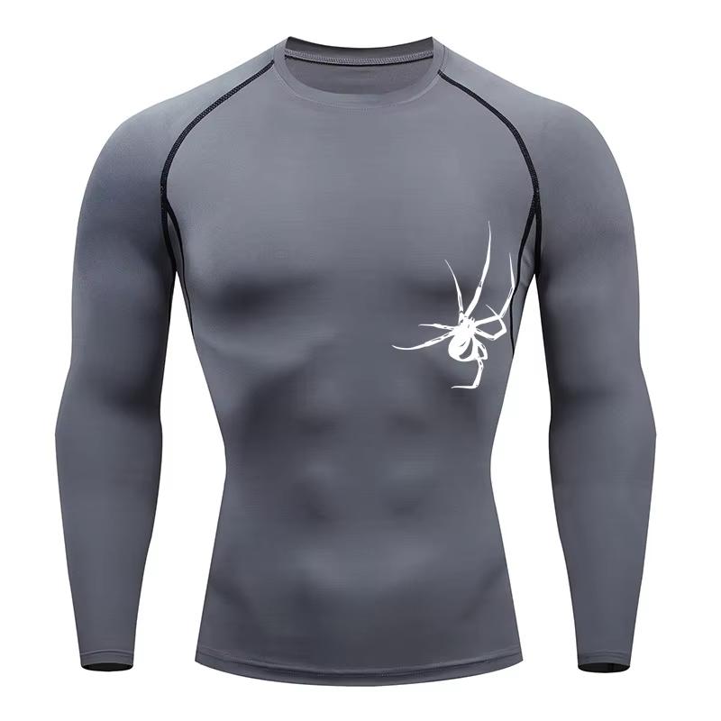 Men's T-shirt Men Running Sport T Shirt Men Compression Fitness Tops Tee Quick DryTight Training Gym Sport Running Shirts