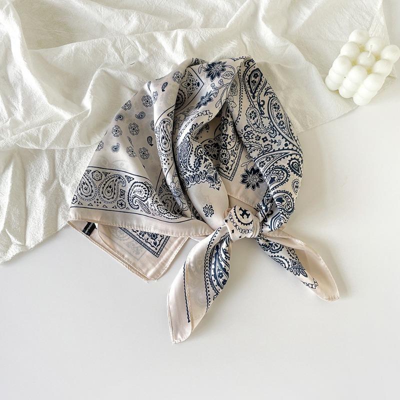 Elegant Ethnic Printed Square Scarf For Women Fashion Accessory