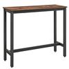 Bar Table, Narrow Rectangular Bar Table, Kitchen Table, High Dining Table In a Pub, Solid Metal Frame, 120 X 40 X 100