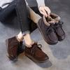 Snow Boots Women's Shoes Thick Fleece Boots Leather Retro Short Boots Comfortable Boots