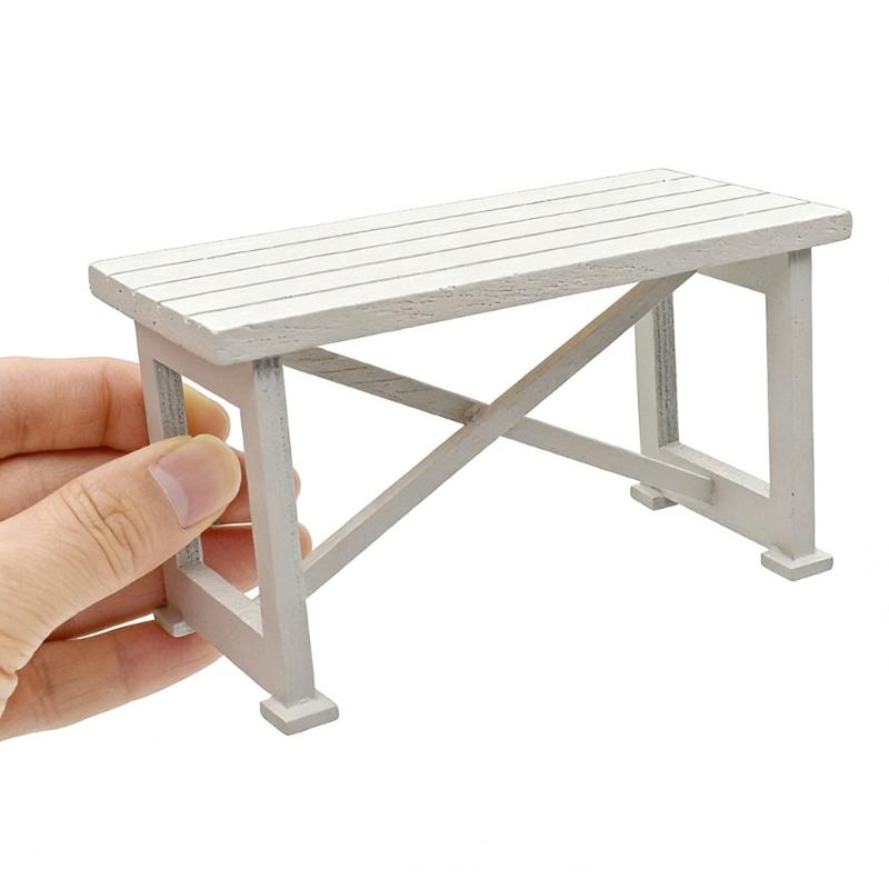 Simulation Miniature Garden Table Natural Wood Flower Stand Figurine For 1/12 Doll House Scene Display Kids RolePlay Game