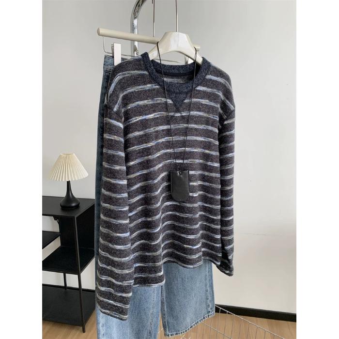 

Plus Size Women s Versatile Warm Stripe Hoodie for Fall/Winter XL темно-сірий