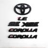 DKBMUE1 3PCS ABS car logo Glossy Black Overlay EMBLEM for Toyota COROLLA 2020-2024 SEDAN SE LE XSE PT948 SEDAN ONLY trunk car accessory