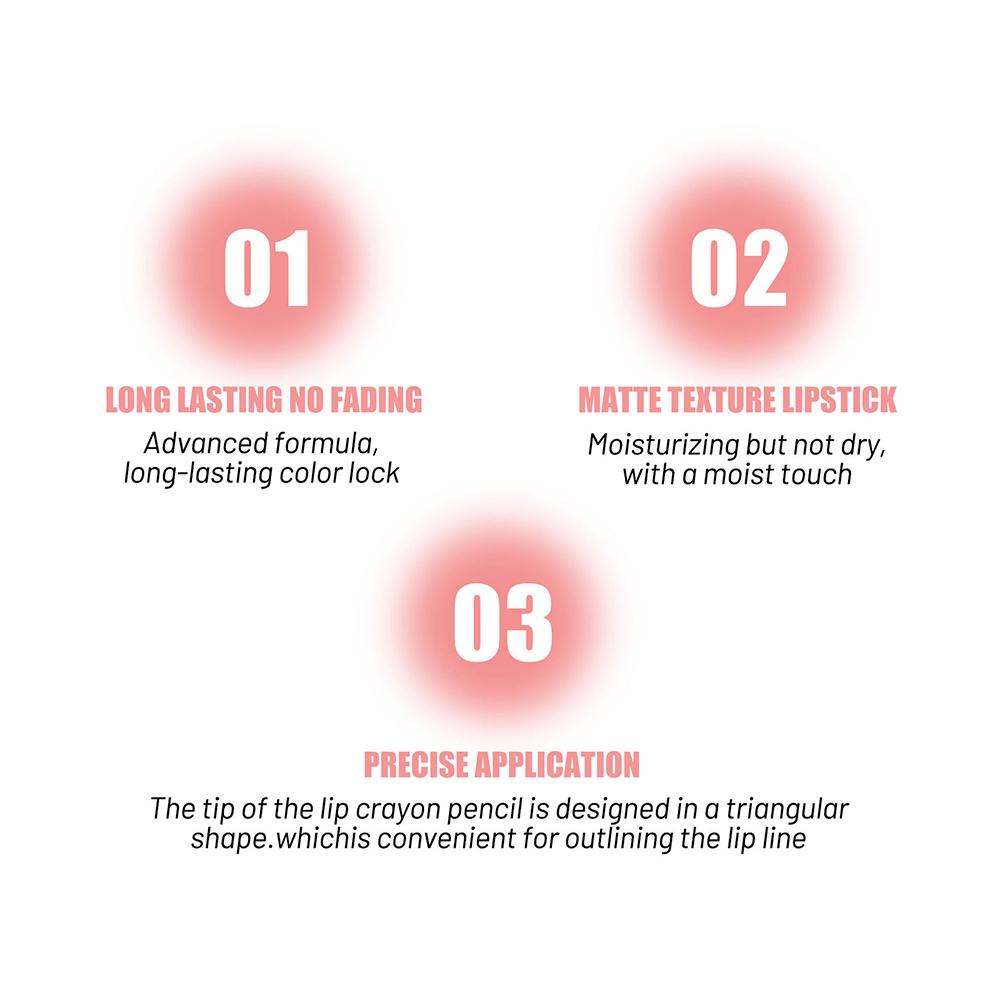 Nude Series Velvet Matte Lipstick Pencil Waterproof Long Lasting Red Lip Stick Non-Stick Cup Makeup Lip Tint Pen Cosmetic Makeup