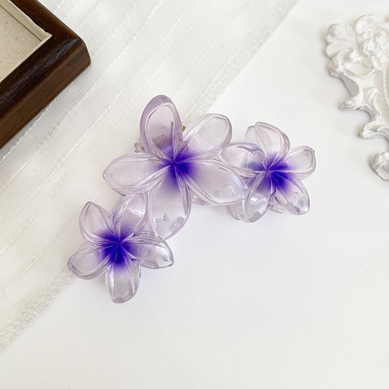 

Модные градиентные заколки-крабы для волос в виде цветка яйца для женщин, милые акриловые заколки для волос, летние пляжные гавайские головные уборы, аксессуары для волос для девочек