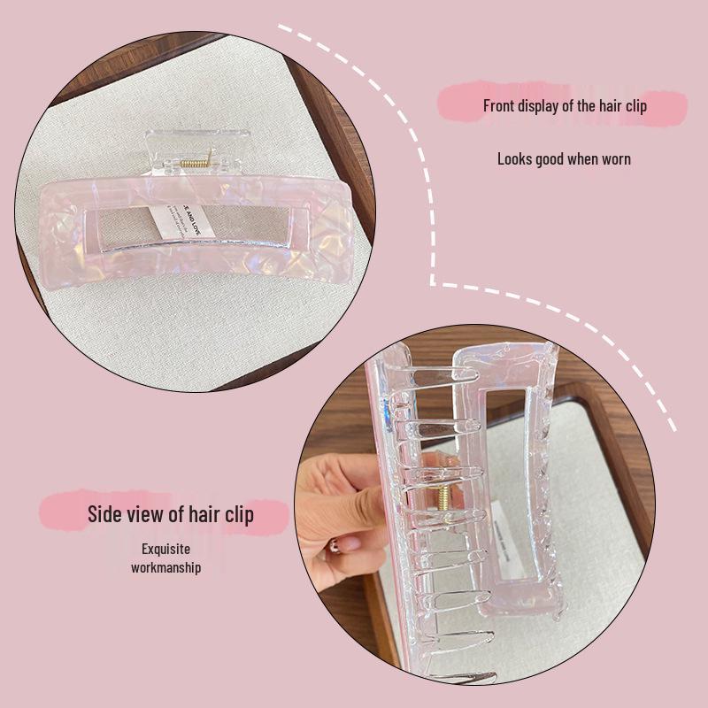 Mermaid Scale Extra Large Square Claw Clip for Thick Hair