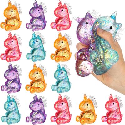 1 Pcs Unicorn Stress Relief Toys Stress Balls for Adult Mini Animal Squeeze Fidget Toys Fun for Birthday Stocking Stuffer Gift ADHD Autism Anxiety