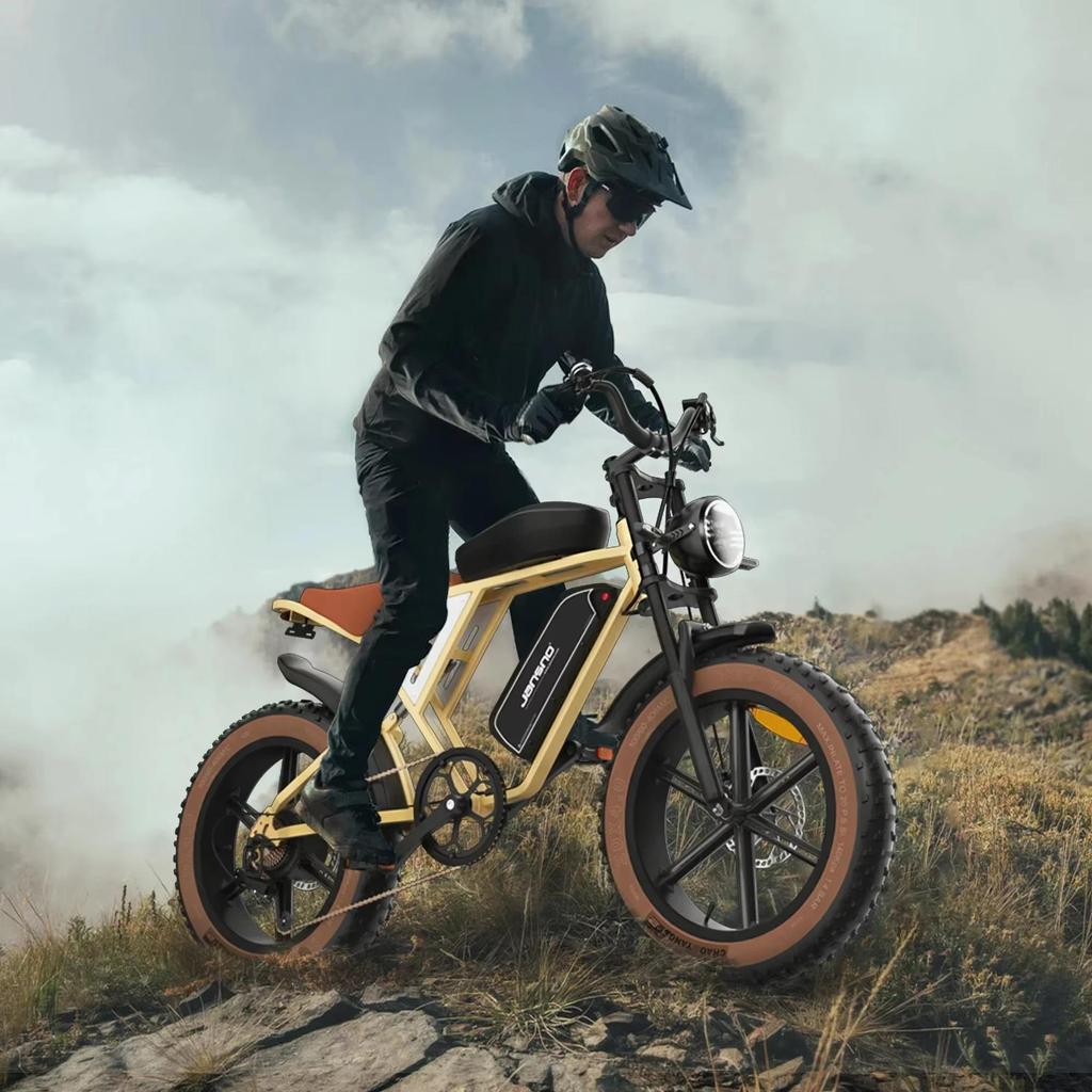 Bicicletta elettrica JANSNO X70, motore brushless, doppie batterie al litio 48V 34Ah, per uso esterno, pneumatici da 20 pollici, bicicletta elettrica da montagna