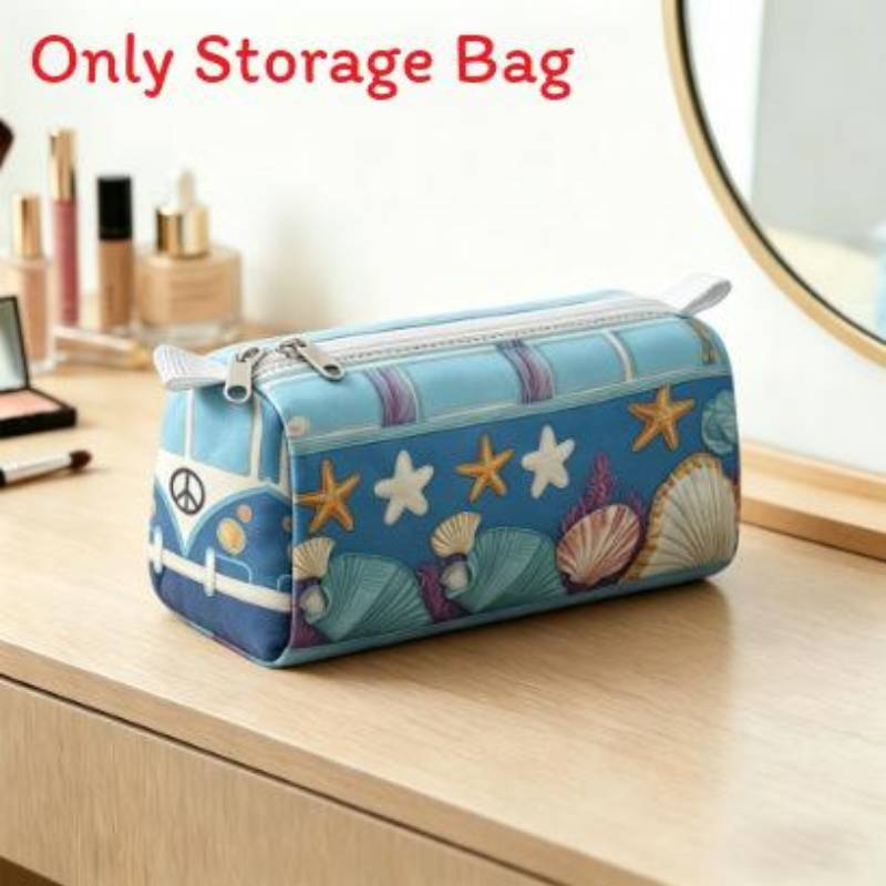 Multi Functional Plush Makeup Organizer With Zipper Closure For Home Use Storage