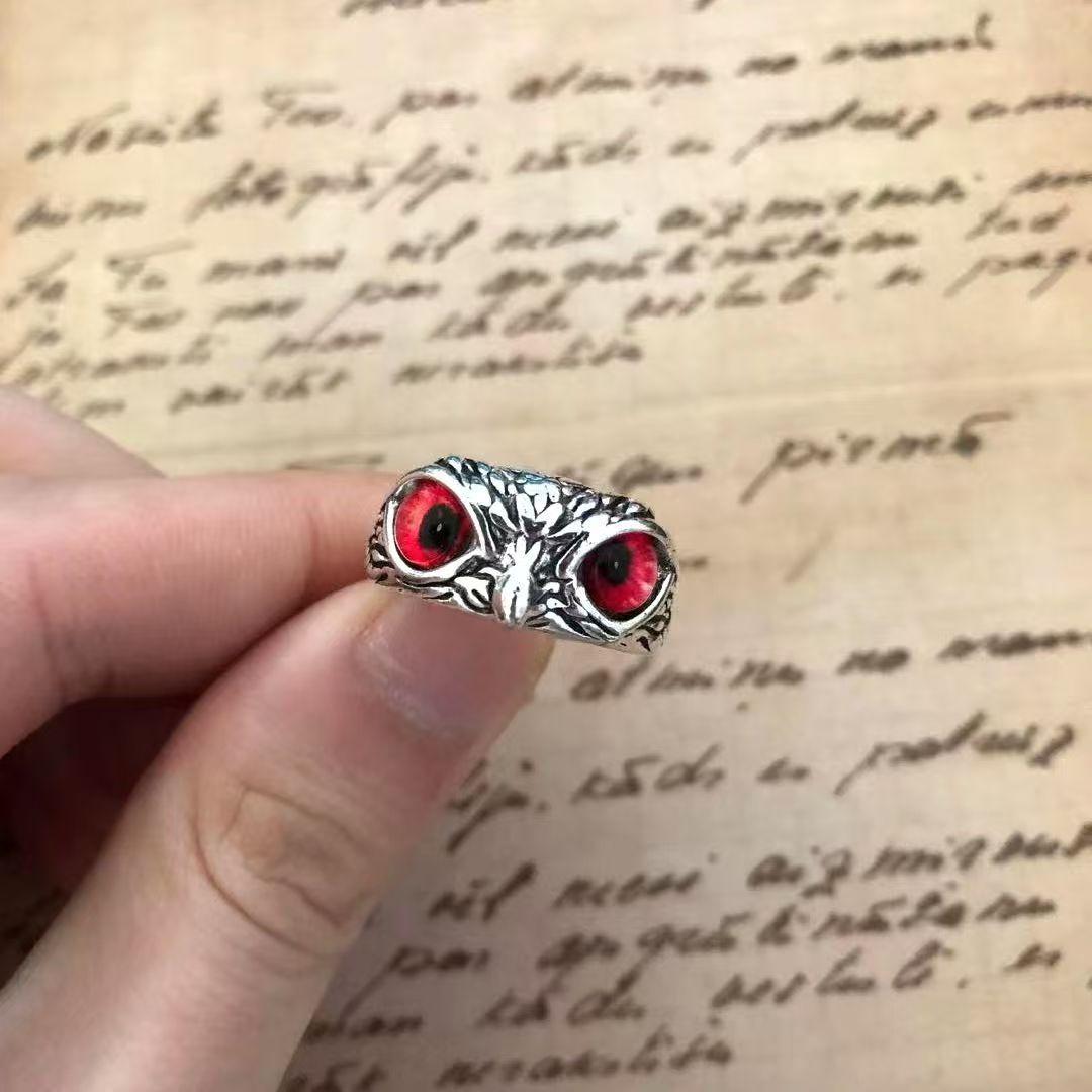 Креативное серебряное кольцо с совой, не тускнеющее, ретро серебряные украшения