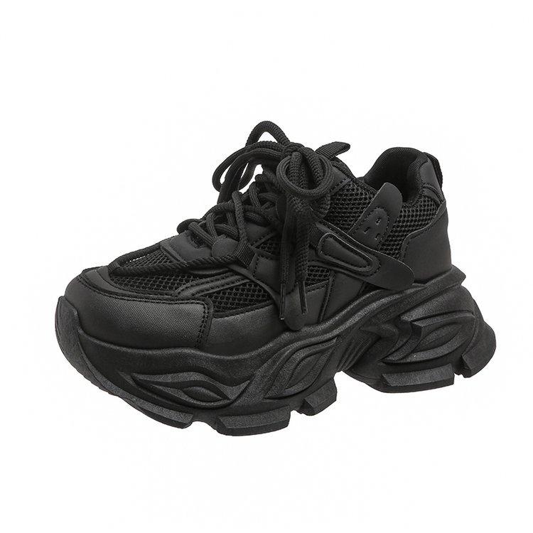 Spring New Breathable and Comfortable Mesh Platform Dad Shoes for Women 2025 Casual Fried Street Muffin Little White Sports Shoes for Women