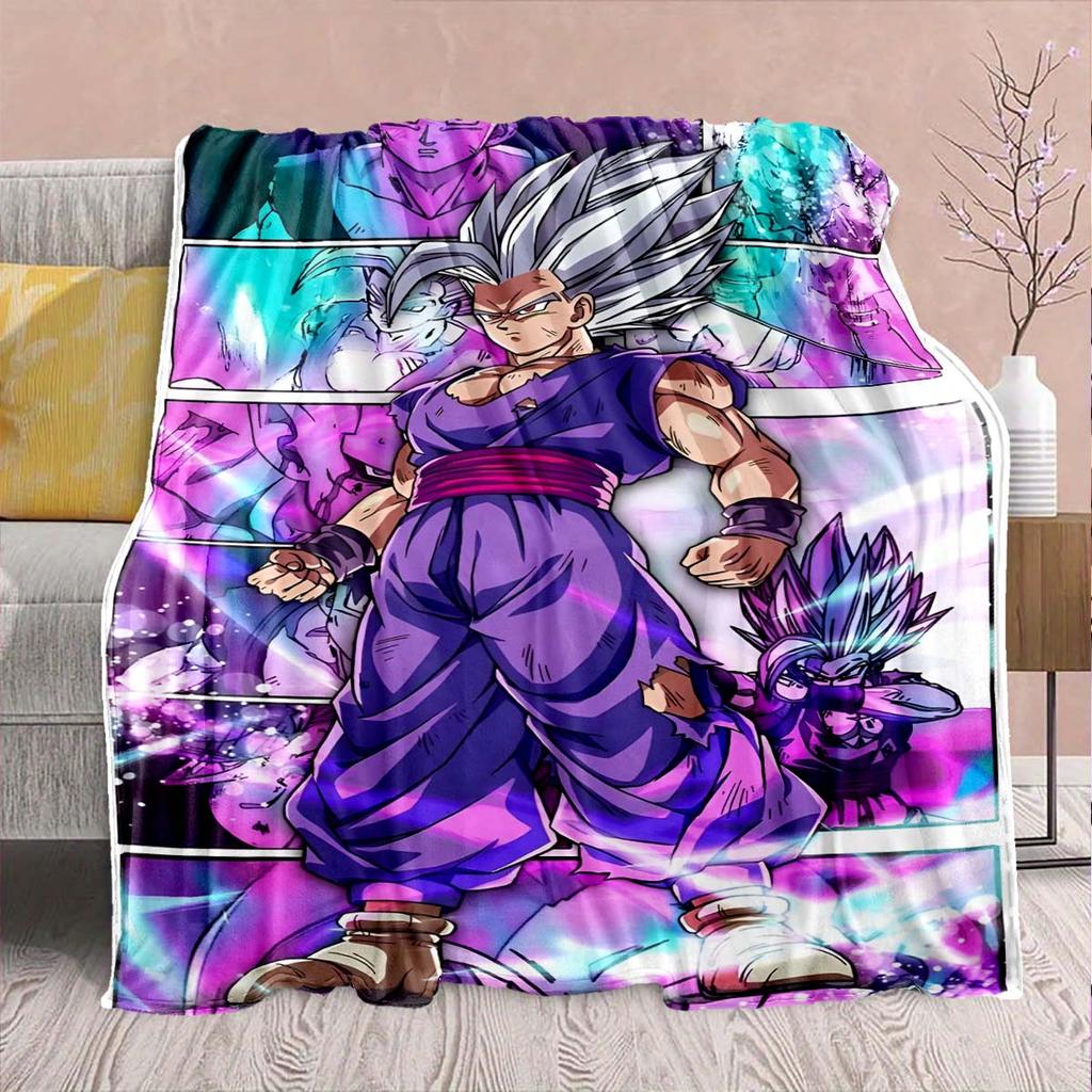 Coperta in Flanella Anime Dragon Ball - Morbida Calda Perfetta per Divano, Biancheria da Letto Campeggio Viaggio Ufficio Decorazione Casa -QJY