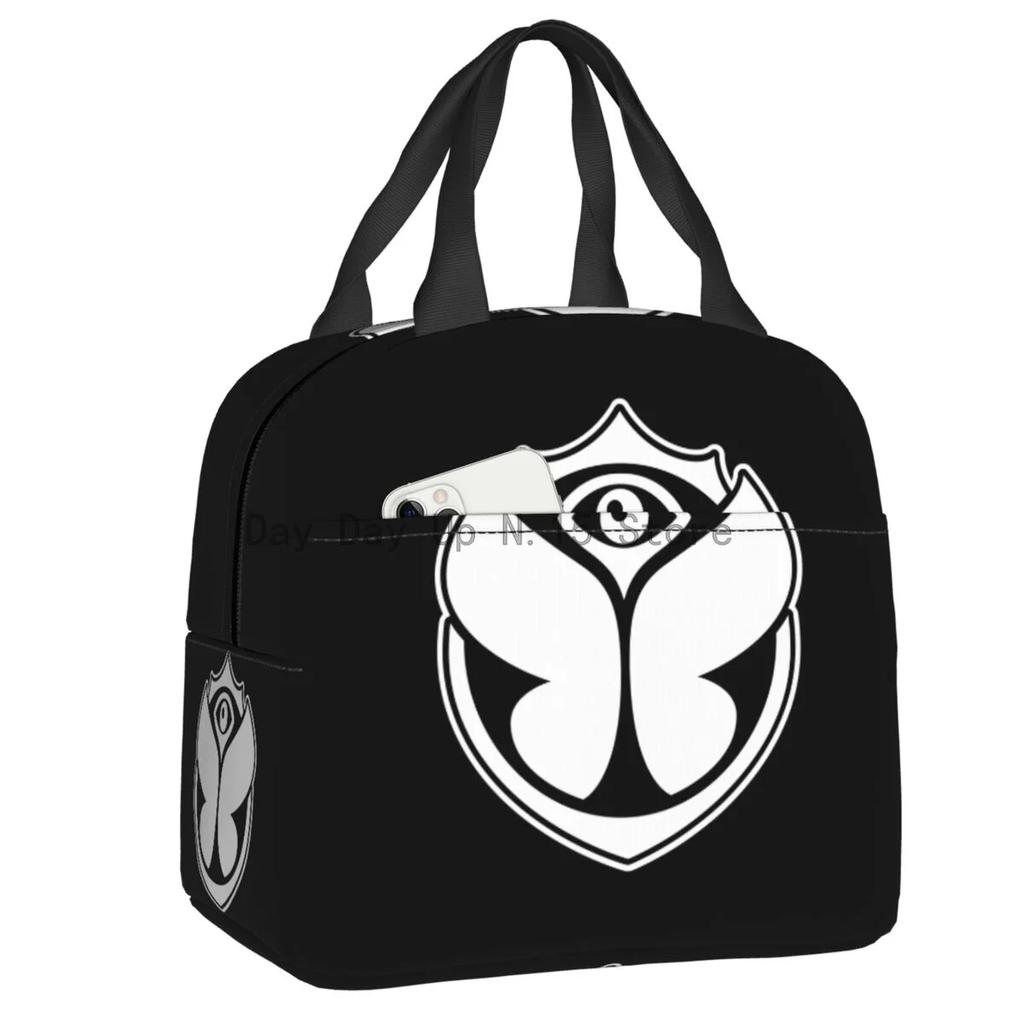 Insulated Lunch Tote Bag for Women Electronic Dance Funny Print Resuable Cooler Thermal Food Lunch Box School