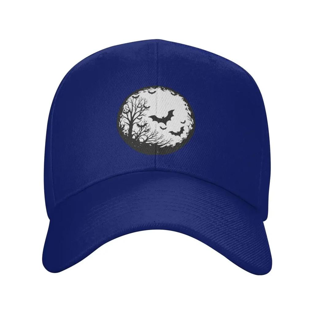 Personalized Halloween Spooky Bat Moon Baseball Cap Sun Protection Unisex WoUnisexs Adjustable Dad Hat Autumn Snapback Caps