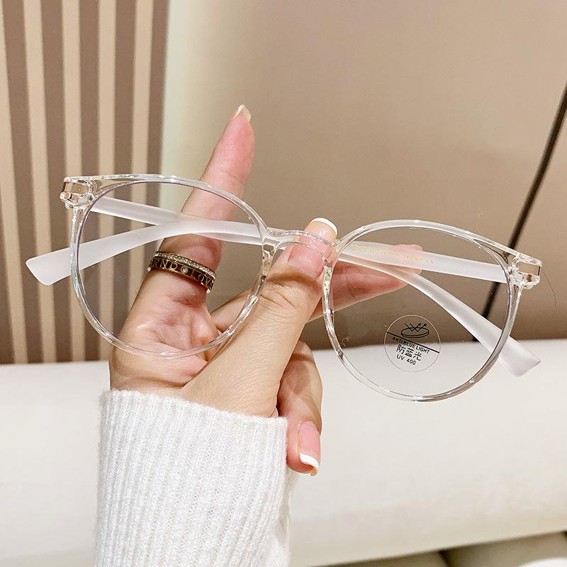 1151 Versatile Plain Myopia Glasses For Men And Women Can Be Matched With Degrees Retro Cold Brown Glasses Frame Large Frame Thin Face