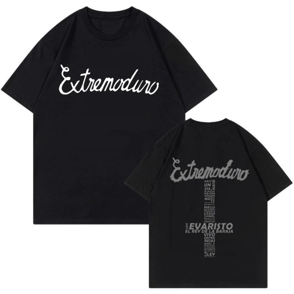 Camiseta Vintage Gráfica para Hombre y Mujer de los 90 Y2k Hip Hop Camisetas Tops Unisex Moda Banda de Rock Estampado Extremoduro Talla EU Ropa