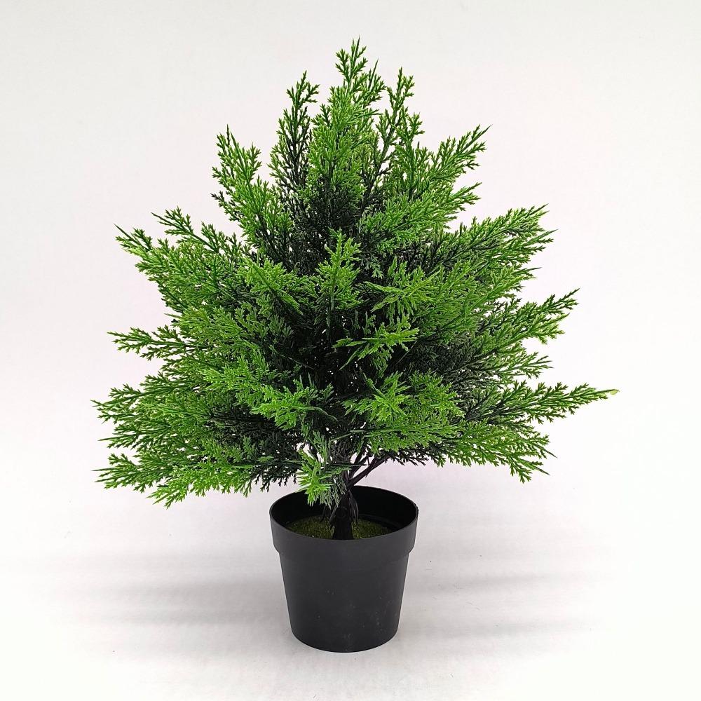 Greenery Artificial Pine Needle Green Plant with Ground Plug Christmas Branches Red Berry DIY Artificial Shrubs Bushes Christmas